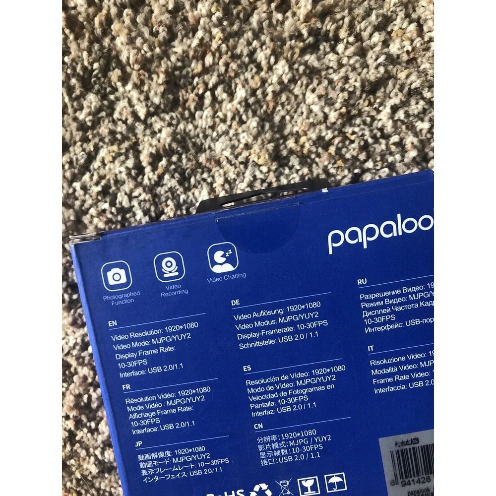 PAPALOOK‎ AF925 Full HD Autofocus Webcam Noise Reduction USB Mic Camera Video